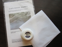 Lace Edged Linen Handkerchief Knitting Kit (includes pattern)