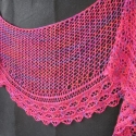 Loganberry Cable Lace Crescent Shawl e-Pattern