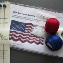 Mini Lace and Beaded Flag Kit (includes pattern and optional knitting needles)