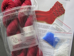 Supplies Pak for Patriotic Bead Striped Socks (does not include pattern)