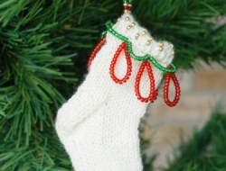 Bells On My Toes Holiday Beaded Mini Sock e-Pattern