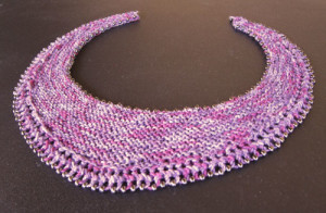 Beaded Crescent Neck Lace in Crystal Palace Yarns Panda Silk