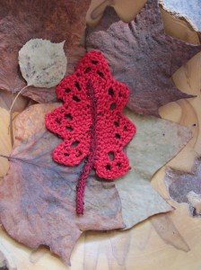 Knitted Lace Edging Oak Leaf