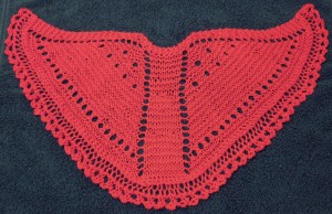 Doll-sized Faroese Shawl