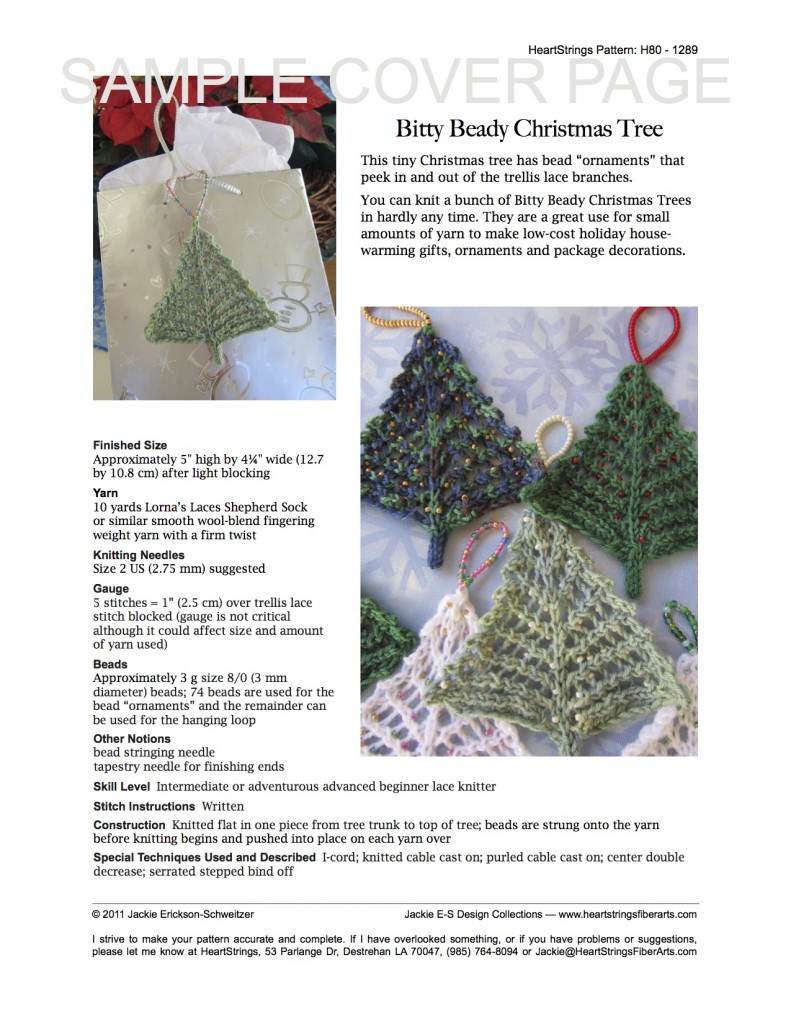 Bitty Beady Christmas Tree pattern cover page