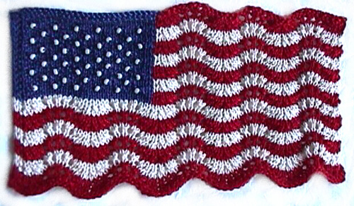 Mini Lace and Beaded Flag