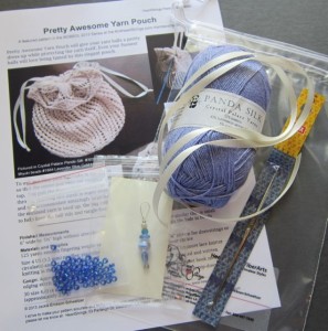 March Prize Drawing - Pretty Awesome Yarn Pouch Kit plus extra goodies
