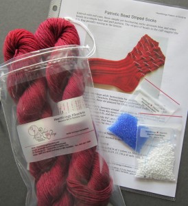 Patriotic Bead Striped Socks Kit