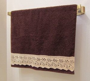 Lace Embellished Towel