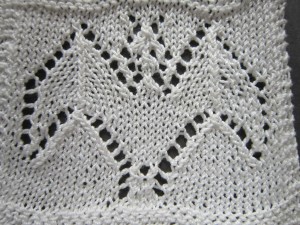 Lace Bat knitted from Barbara Walker _Charted Knitting Designs_ page 179.