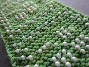 beaded garter stitch