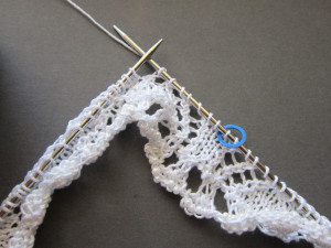 closeup of center area begun